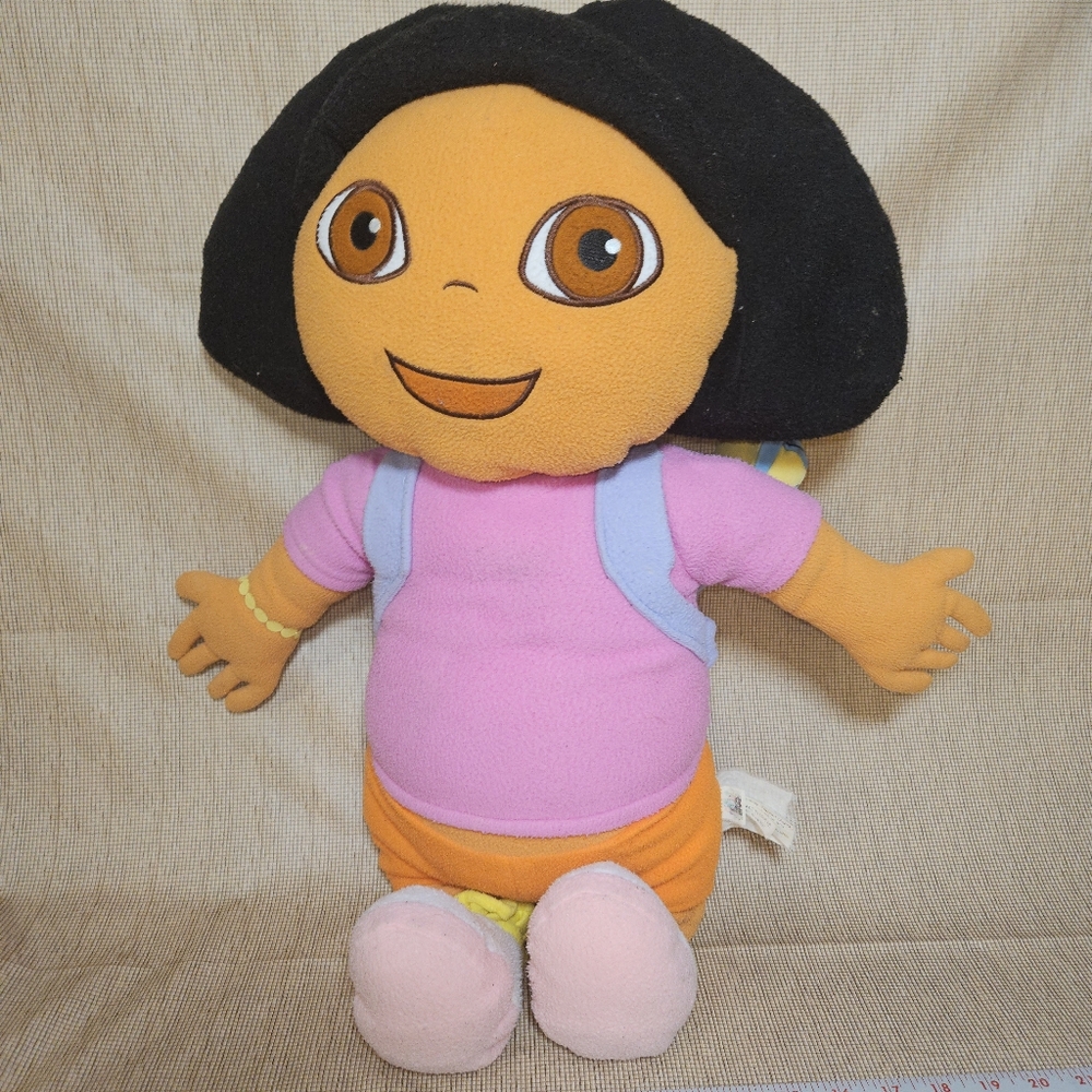 Dora The Explorer with Backpack Map Jumbo 27” Vintage Plush Stuffie Doll
